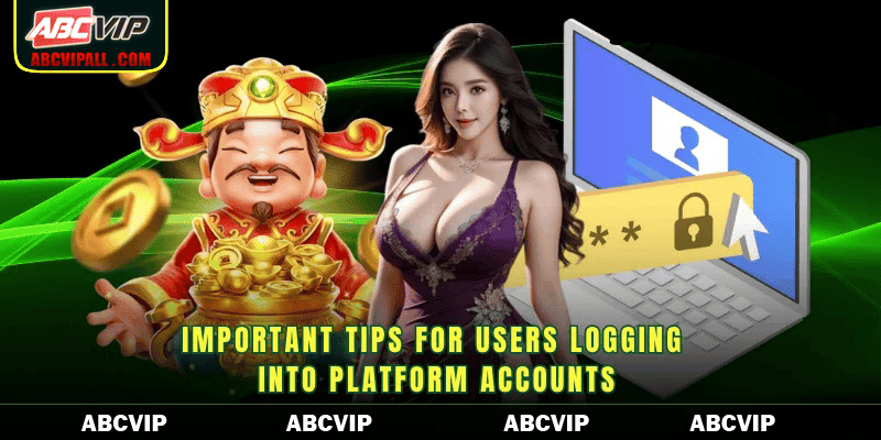 Important tips for users logging into platform accounts